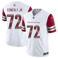 Nike Washington Commanders #72 Josh Conerly Jr White 2025 Draft Authentic Stitched NFL Jersey