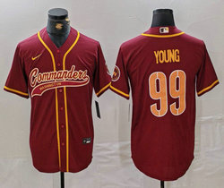 Nike Washington Commanders #99 Chase Young Burgundy adults Authentic Stitched baseball jersey