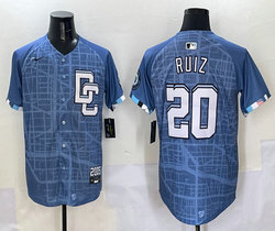 Nike Washington Nationals #20 Keibert Ruiz Blue Joint Stitched MLB Jersey