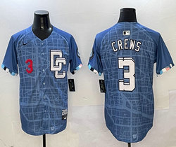 Nike Washington Nationals #3 Dylan Crews Blue Joint Stitched MLB Jersey