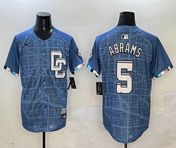 Nike Washington Nationals #5 CJ Abrams Blue Joint Stitched MLB Jerseys