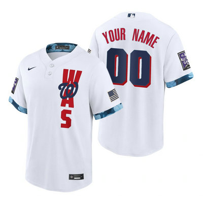 Nike Washington Nationals Custom Any Name 2021 All star White Game Authentic Stitched MLB Jersey