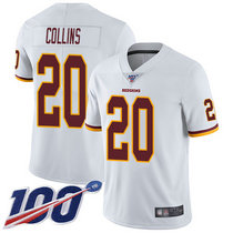Nike Washington Redskins #20 Landon Collins 100th Season White Vapor Untouchable Limited Authentic Stitched NFL Jersey