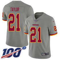 Nike Washington Redskins #21 Sean Taylor With NFL 100th Season Patch Inverted Legend Vapor Untouchable Authentic Stitched NFL Jersey