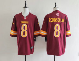 Nike Washington Redskins #8 Brian Robinson Jr red The commander NFL Jerseys