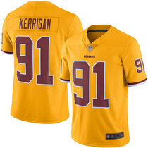 Nike Washington Redskins #91 Ryan Kerrigan Gold Color Rush Limited Authentic Stitched NFL Jersey