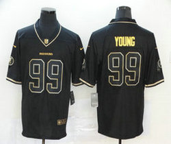 Nike Washington Redskins #99 Chase Young Black Gold Authentic Stitched NFL Jersey