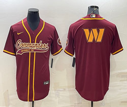 Nike Washington Redskins Blank Red Joint Team Logo Authentic Stitched baseball jersey