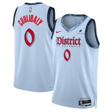 Nike Washington Wizards #0 Bilal Coulibaly Powder Blue 2024-25 City Stitched NBA Jersey