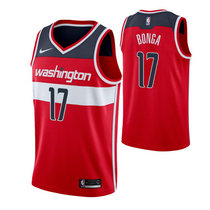 Nike Washington Wizards #17 Isaac Bonga Red Game Authentic Stitched NBA jersey