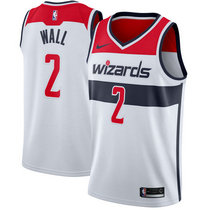 Nike Washington Wizards #2 John Wall White Game Authentic Stitched NBA jersey