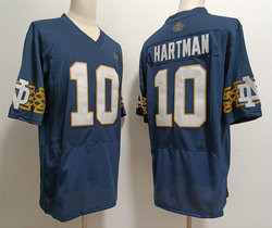 Norte Dame Fighting Irish #10 Sam Hartman Blue With Name 2023 College Football Jersey