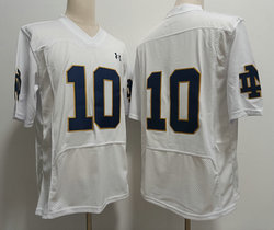 Norte Dame Fighting Irish #10 Sam Hartman White Authentic stitched Football jersey