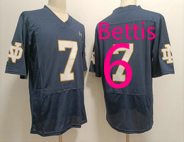 Norte Dame Fighting Irish #6 BETTIS Blue no Name College Football Jersey