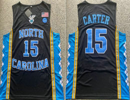 North Carolina Tar Heels #15 Vince Carter Black College Jersey