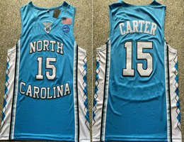 North Carolina Tar Heels #15 Vince Carter Blue College Jersey