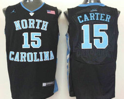 North Carolina Tar Heels #15 Vince Carter Jordan Black College Jersey