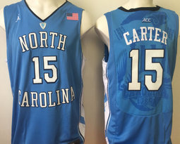 North Carolina Tar Heels #15 Vince Carter Jordan Blue College Jersey
