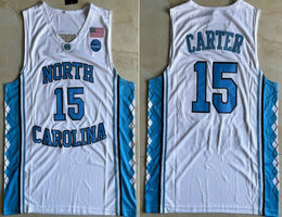 North Carolina Tar Heels #15 Vince Carter White College Jersey