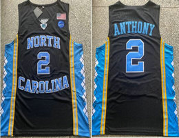 North Carolina Tar Heels #2 Coby White Black College Basketball Jersey