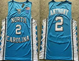 North Carolina Tar Heels #2 Coby White Blue College Basketball Jersey