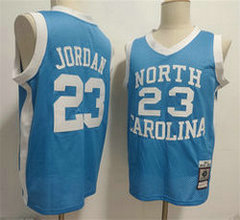North Carolina Tar Heels #23 Michael Jordan Light Blue 1983-84 Throwback Stitched Jersey