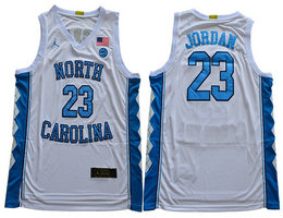 North Carolina Tar Heels #23 Michael Jordan White Jordan College Jersey