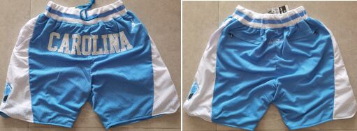 North Carolina Tar Heels Blue White NBA Pocket Shorts