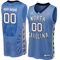 North Carolina Tar Heels Customized College Blue Authentic Basketball Jersey