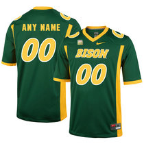 North Dakota State Bison Customized Green Authentic Stitched NCAA College Jersey