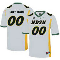 North Dakota State Bison Customized White Authentic Stitched NCAA College Jersey