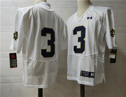 Notre Dame Fighting Irish #3 Avery Davis without name White College Football Jersey