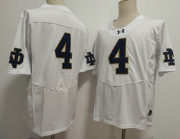 Notre Dame Fighting Irish #4 Jeremiyah Love White no name Jersey
