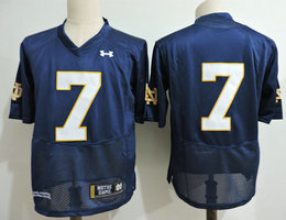 Notre Dame Fighting Irish #7 Brendon Clark without name Navy blue College Football Jersey
