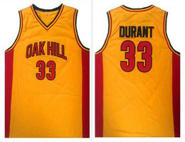 Oak Hill Academy #33 Kevin Durant Gold High School Stitched NBA Jersey