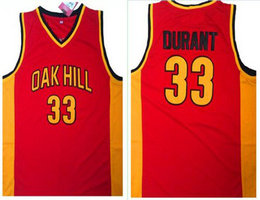 Oak Hill Academy #33 Kevin Durant Red High School Stitched NBA Jersey