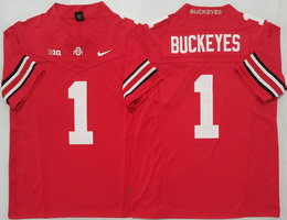 Ohio State Buckeyes #1 Buckeyes Red Jersey