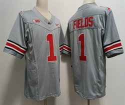 Ohio State Buckeyes #1 Justin Fields Gray 2023 F.U.S.E Stitched NCAA Jersey