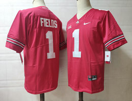 Ohio State Buckeyes #1 Justin Fields Red Vapor Untouchable Stitched College Jersey
