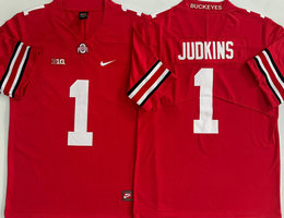 Ohio State Buckeyes #1 Quinshon Judkins Red F.U.S.E College Football Jersey