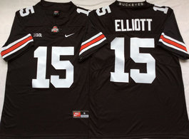 Ohio State Buckeyes #15 Ezekiel Elliott Black Vapor Untouchable White NO College Limited Jersey