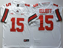 Ohio State Buckeyes #15 Ezekiel Elliott White Vapor Untouchable College Football Jerseys
