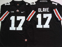 Ohio State Buckeyes #17 Chris Olave Black Vapor Untouchable Stitched College Jersey