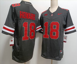 Ohio State Buckeyes #18 Will Howard Black F.U.S.E Stitched NCAA Jersey