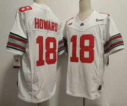 Ohio State Buckeyes #18 Will Howard White Diamond F.U.S.E College Football Jersey
