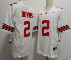 Ohio State Buckeyes #2 Caleb Downs White 2023 F.U.S.E Stitched NCAA Jersey