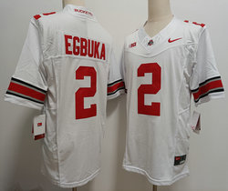 Ohio State Buckeyes #2 Emeka Egbuka White 2023 F.U.S.E Stitched NCAA Jersey