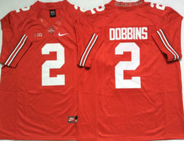 Ohio State Buckeyes #2 J.K. Dobbins Red Vapor Untouchable Stitched College Jersey