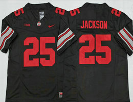 Ohio State Buckeyes #25 Bo Jackson Black Authentic Stitched NCAA Jersey