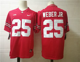 Ohio State Buckeyes #25 Mike Weber Jr. Red Limited Stitched NCAA Jersey
